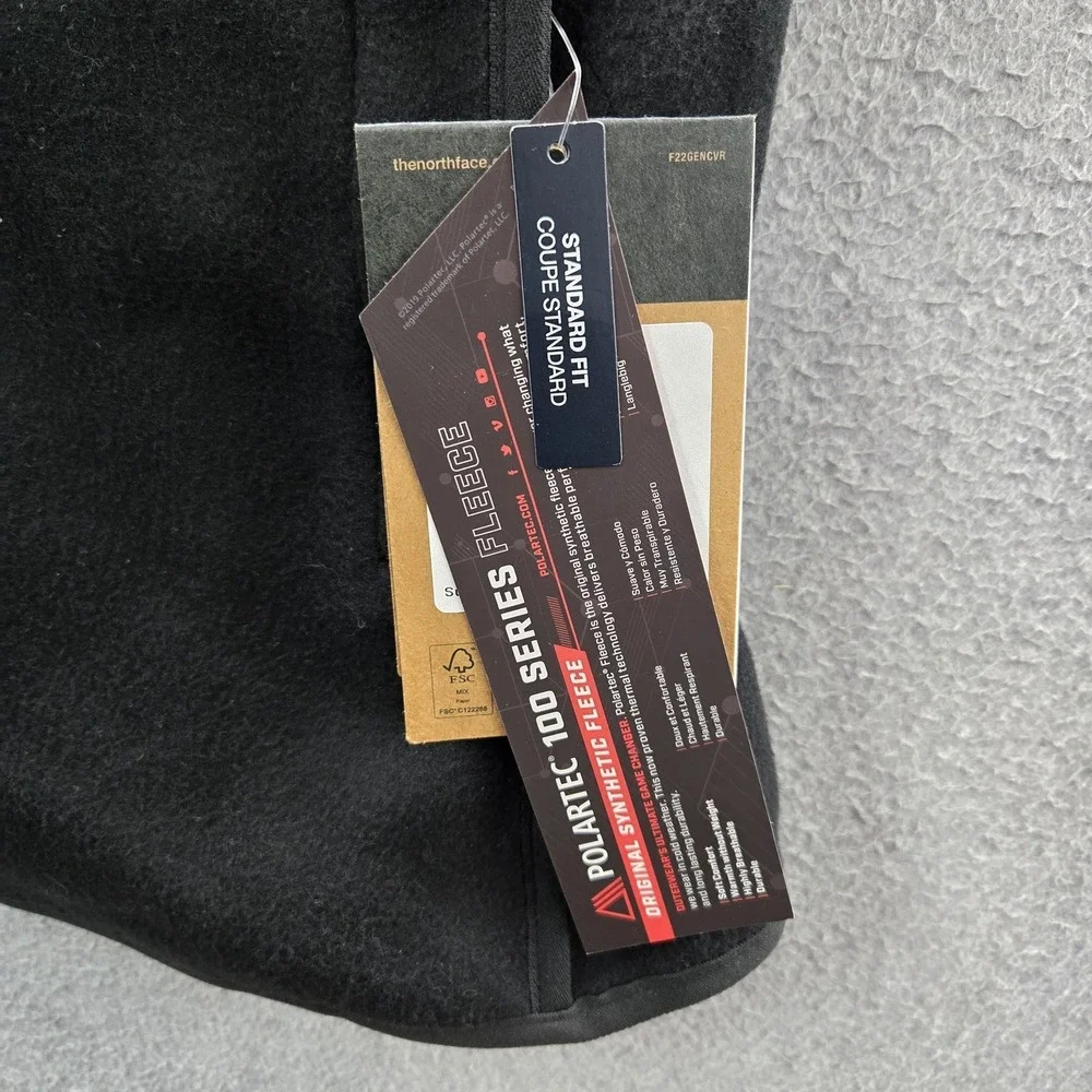 The North Face Men Jacket‎ XXL Black Alpine 100 Embroidered Fleece Logo